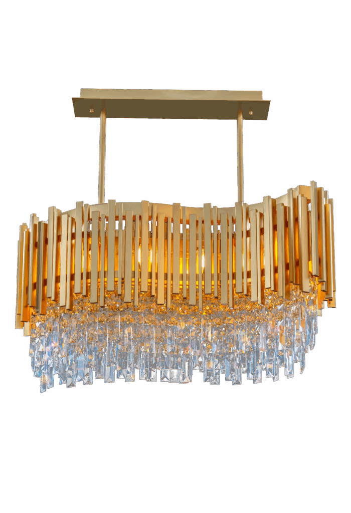 Luxury crystal chandelier with 24k gold plating – Asfour Crystal Qatar