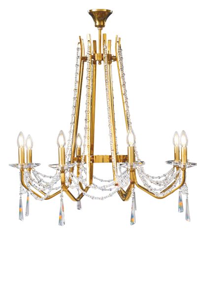 Luxury crystal chandelier with 24k gold plating – Asfour Crystal Qatar